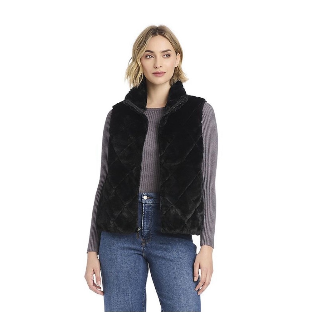 NWT Woman’s Modern Supply by Sanctuary Faux Fur Puffer Vest